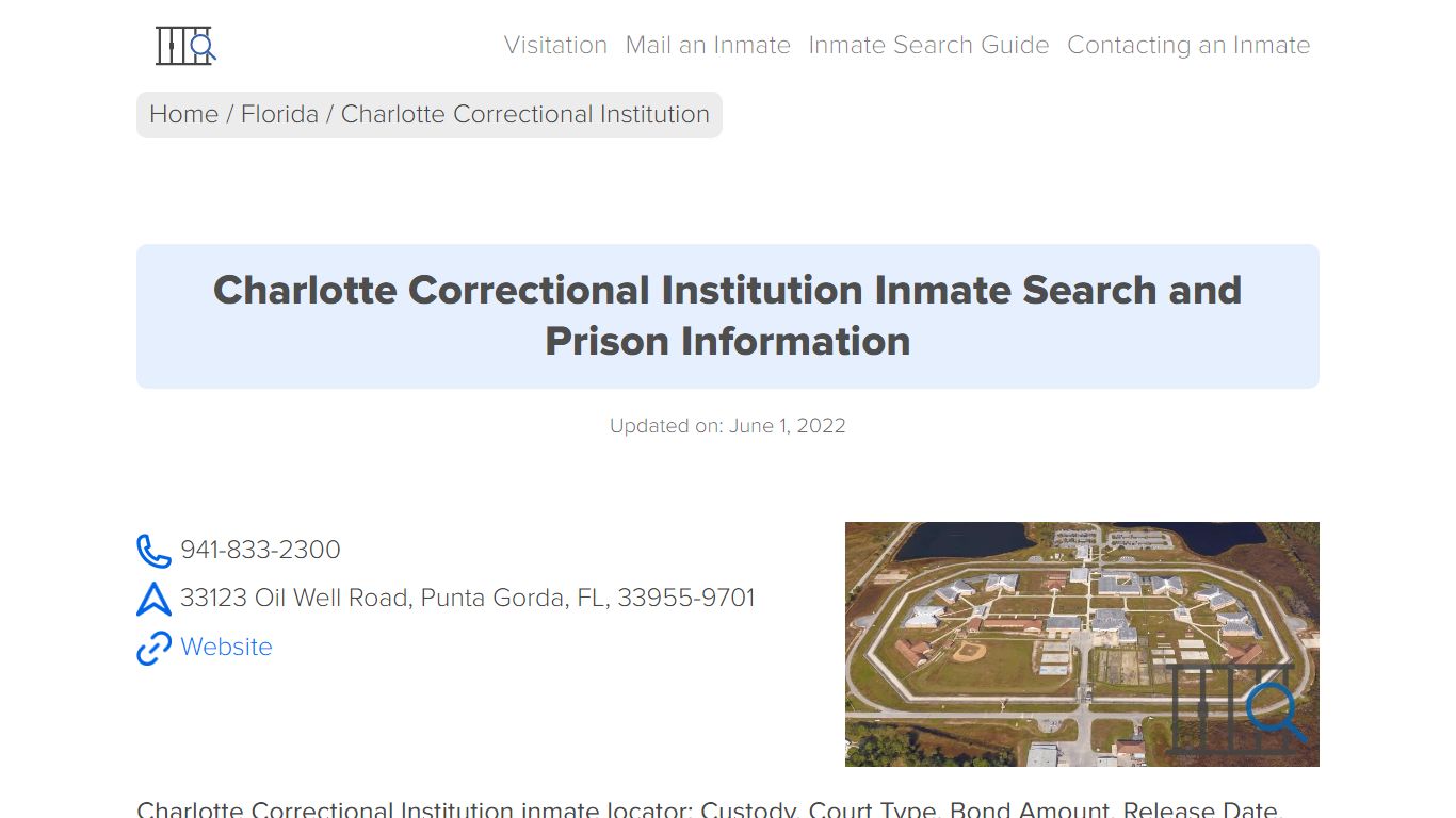 Charlotte Correctional Institution Inmate Search ...